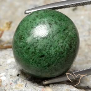 maw-sit-sit Verde medio natural de 23.78 ct, Redondo, Opaco