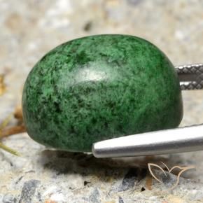 maw-sit-sit Verde medio natural de 18.43 ct, Ovalada, Opaco