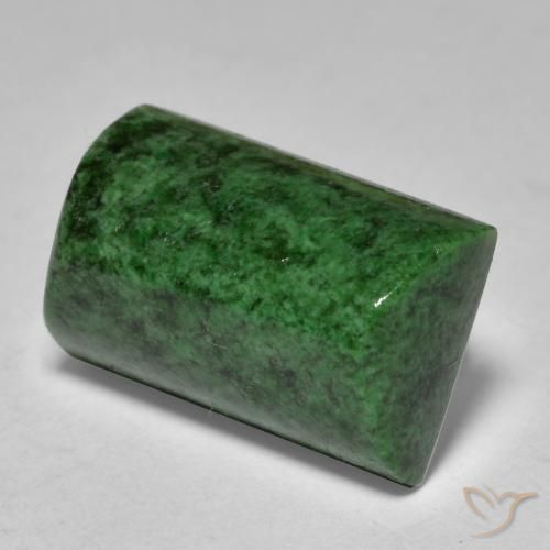 maw-sit-sit Verde oscuro natural de 13.33 ct, Corte Baguette, Opaco