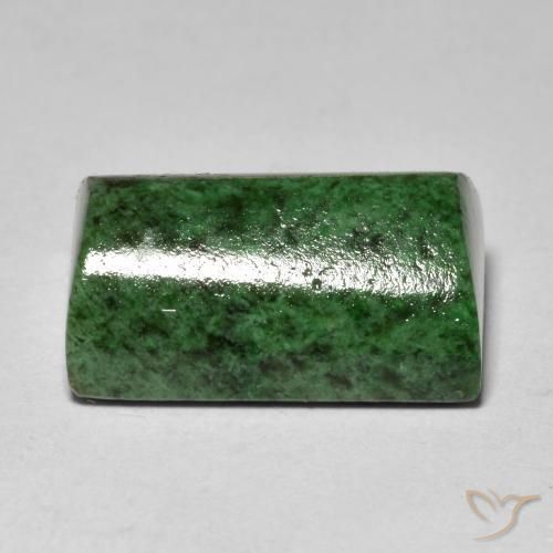 maw-sit-sit Verde oscuro natural de 13.33 ct, Corte Baguette, Opaco