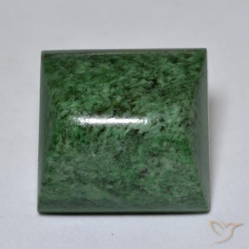 19.98ct Natural Verde oscuro maw-sit-sit, Cuadrado, Opaco