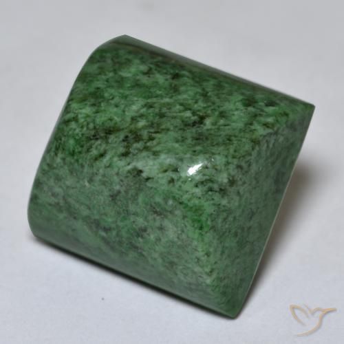 maw-sit-sit Verde oscuro natural de 19.98 ct, Cuadrado, Opaco