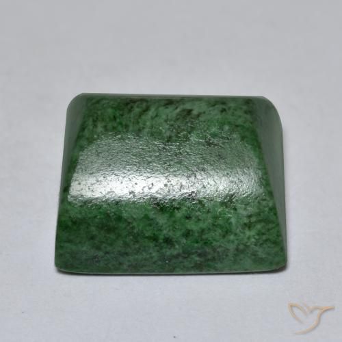 maw-sit-sit Verde oscuro natural de 19.98 ct, Cuadrado, Opaco