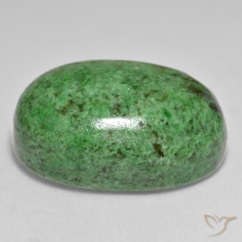 maw-sit-sit Verde oscuro natural de 33.92 ct, Ovalada, Opaco
