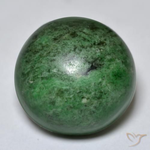 27.40ct Natural Verde oscuro maw-sit-sit, Redondo, Opaco