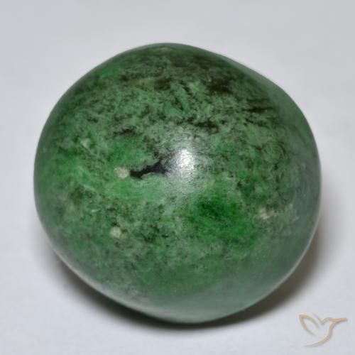 maw-sit-sit Verde oscuro natural de 27.40 ct, Redondo, Opaco