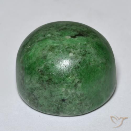 maw-sit-sit Verde oscuro natural de 27.40 ct, Redondo, Opaco