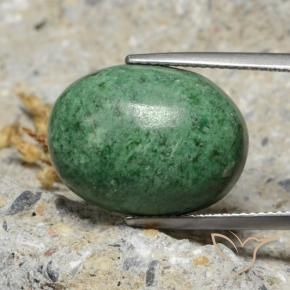 maw-sit-sit Verde medio natural de 18.63 ct, Ovalada, Opaco