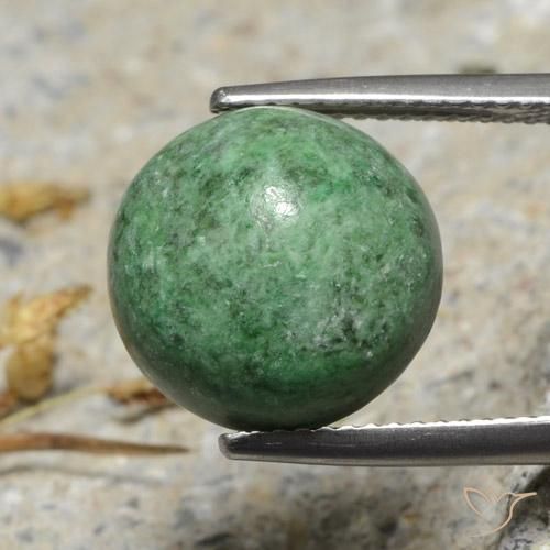 9.30ct Natural Verde pino pálido maw-sit-sit, Redondo, Opaco