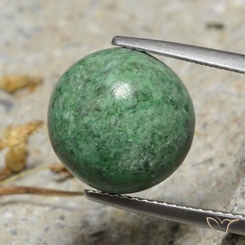 maw-sit-sit Verde pino pálido natural de 9.30 ct, Redondo, Opaco