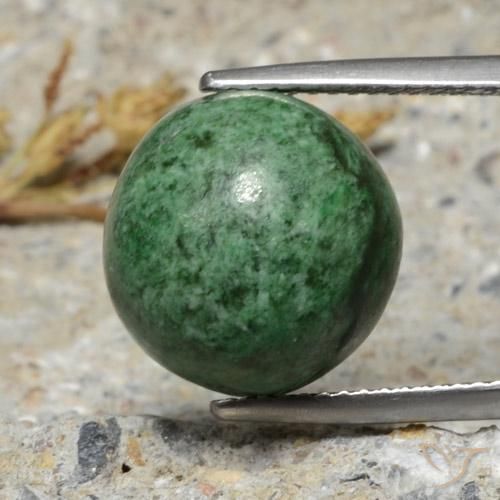 11.32ct Natural Verde pino pálido maw-sit-sit, Redondo, Opaco