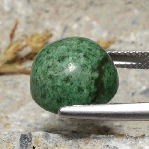 maw-sit-sit Verde pino pálido natural de 11.32 ct, Redondo, Opaco