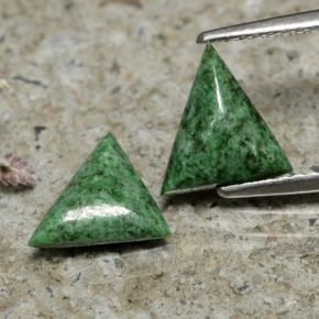 Gemas de maw-sit-sit verde natural de 2,03 ct, trillón, opaco