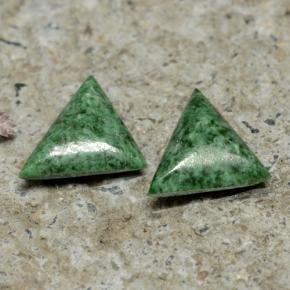 Gemas de maw-sit-sit verde natural de 2,03 ct, trillón, opaco