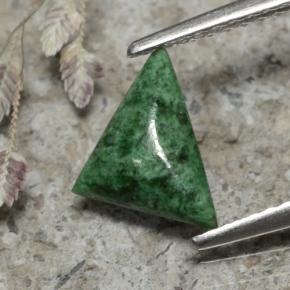 Maw-sit-sit verde natural de 0,87 ct, trillón, opaco