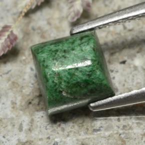 maw-sit-sit Verde oscuro natural de 1.70 ct, Cuadrado, Opaco