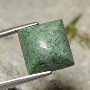Maw-sit-sit verde natural de 6,26 ct, cuadrado, opaco