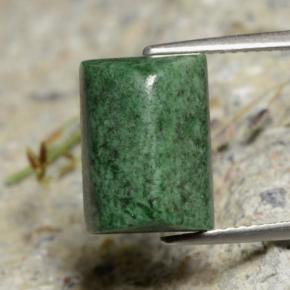 Maw-sit-sit verde natural de 7,12 ct, baguette, opaco
