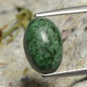 maw-sit-sit Verde natural de 2.54 ct, Corte Óvalo, Opaco
