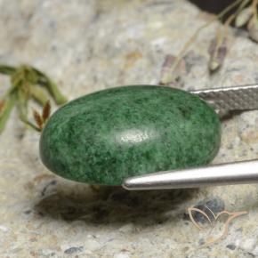 maw-sit-sit Verde medio natural de 9.97 ct, Ovalada, Opaco