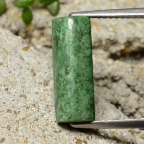 Maw-sit-sit verde natural de 3,17 ct, baguette, opaco