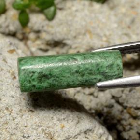 Maw-sit-sit verde natural de 3,17 ct, baguette, opaco