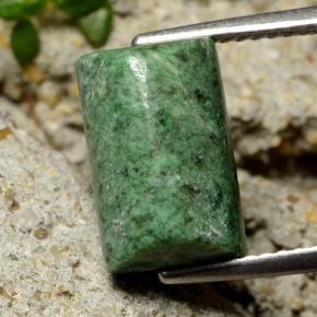 Maw-sit-sit verde natural de 5,85 ct, baguette, opaco