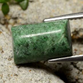 Maw-sit-sit verde natural de 5,85 ct, baguette, opaco