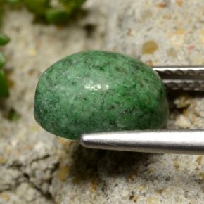 Maw-sit-sit verde natural de 2,89 ct, corte óvalo, opaco