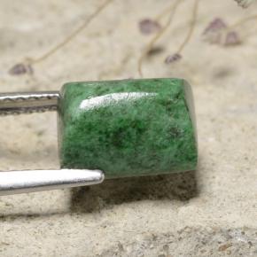 maw-sit-sit Verde natural de 3.52 ct, Corte Baguette, Opaco