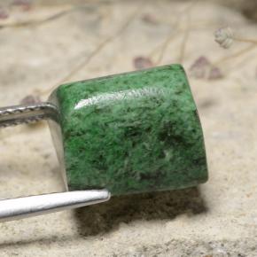 Maw-sit-sit verde natural de 8,92 ct, baguette, opaco