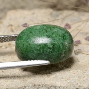 maw-sit-sit Verde oscuro natural de 11.47 ct, Corte Óvalo, Opaco