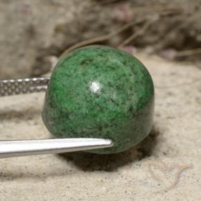 maw-sit-sit Verde medio natural de 13.27 ct, Redondo, Opaco