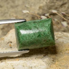 maw-sit-sit Verde oscuro natural de 6.77 ct, Corte Baguette, Opaco