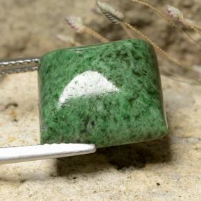 Maw-sit-sit verde natural de 11,92 ct, cuadrado, opaco
