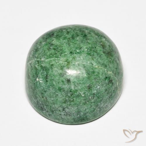 maw-sit-sit Verde oscuro natural de 19.00 ct, Redondo, Opaco