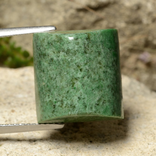 Maw-sit-sit verde pino natural de 16,76 ct, baguette, opaco