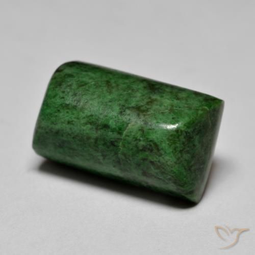 maw-sit-sit Verde oscuro natural de 11.12 ct, Corte Baguette, Opaco
