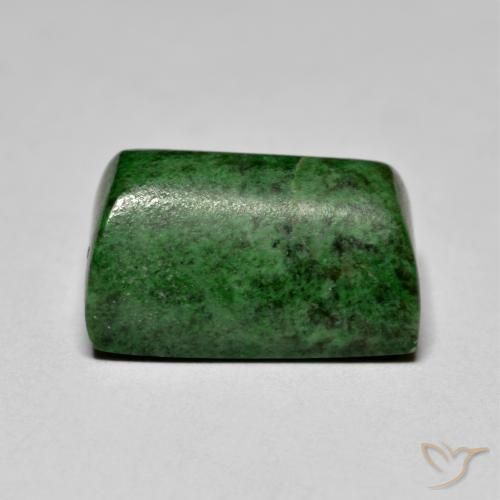 maw-sit-sit Verde oscuro natural de 11.12 ct, Corte Baguette, Opaco