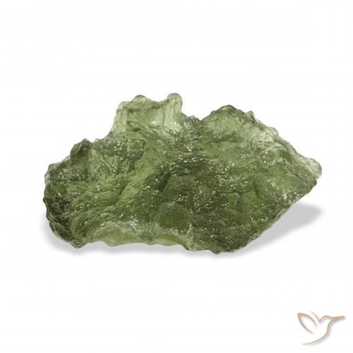7.27ct Natural Verde terroso Moldavita, Elegante, Translúcido