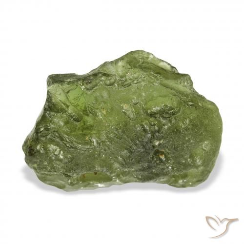11.68ct Natural Verde cálido Moldavita, Elegante, Translúcido