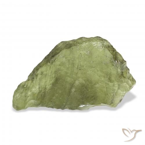 10.48ct Natural Verde cálido moldavita, Elegante, Translúcido