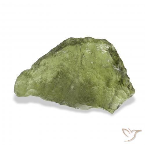 Moldavita Verde cálido natural de 10.48 ct, Elegante, Translúcido
