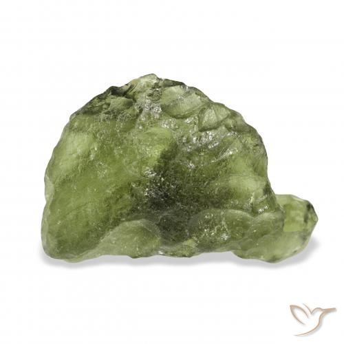 10.77ct Natural Verde cálido Moldavita, Elegante, Translúcido