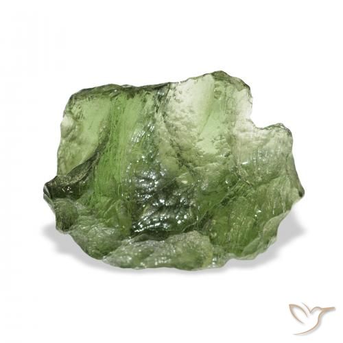8.87ct Natural Verde medio moldavita, Elegante, Translúcido