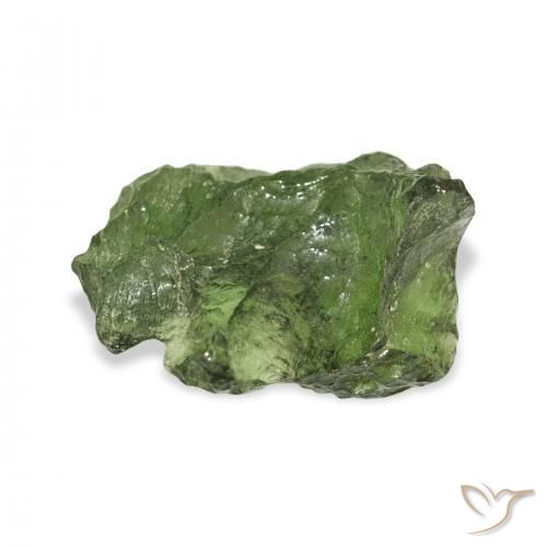 Moldavita Verde medio natural de 8.87 ct, Elegante, Translúcido