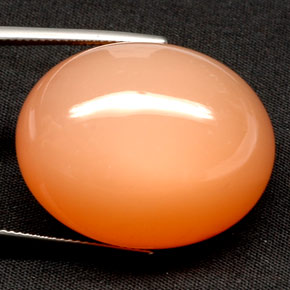 Piedra de luna naranja natural de 68,02 ct, transparente, transparente / translúcido