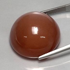 Piedra de luna naranja natural de 57,43 ct, corte redondo, opaco
