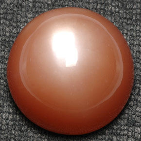 Piedra de luna naranja natural de 52,80 ct, corte redondo, opaco