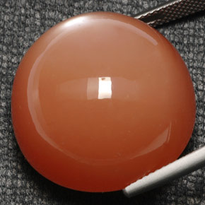 Piedra de luna naranja natural de 52,80 ct, corte redondo, opaco